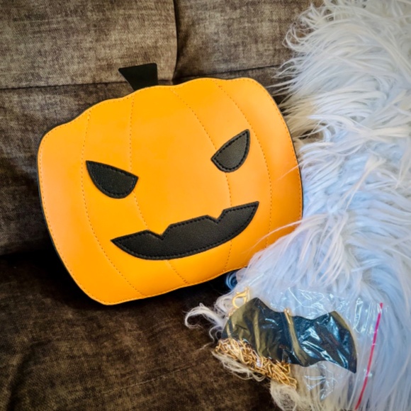 *~*🎃👻 NEW PUMPKiN + GHOST BAGS Halloween PURSE LOT OF 2! *~* - Picture 4 of 7